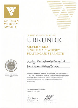 Scotty - Ausgezeichnet mit der Silbermedaille beim Deutschen Whisky Award 2025